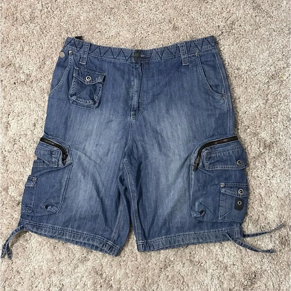 VINTAGE DENIM  Parish Survival Cargo‎ Shorts sz 38 GOOD CONDITION